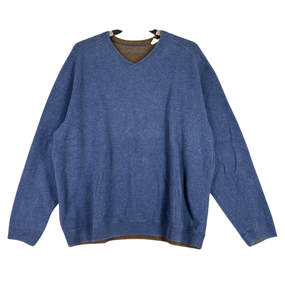 tommy‎ bahama reversible sweater xxl cotton v neck pullover beach casual classic
